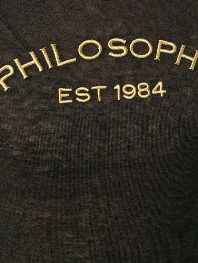 Shop Philosophy Di Lorenzo Serafini Embroidered Logo T-shirt In Black
