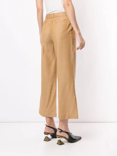 Shop Zimmermann Cropped Trousers In Brown