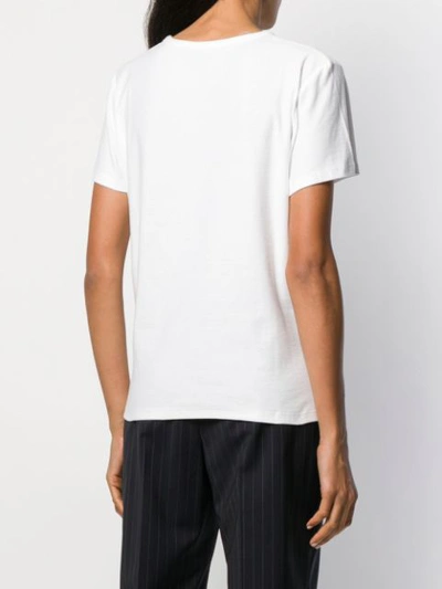 Shop Apc Stripe Trim T-shirt In White
