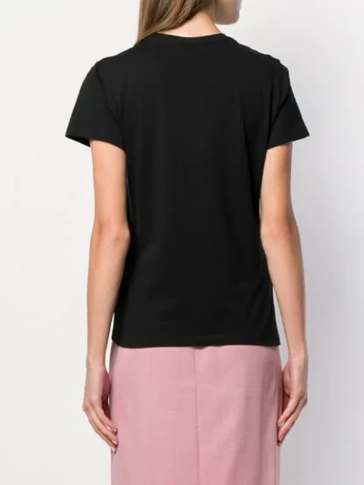 Shop Pinko Embellished Wings T-shirt In Black