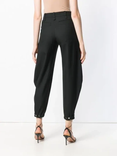 Shop Chloé Cropped Trousers In Black