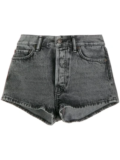 Shop Acne Studios Rigid Denim Shorts In Grey