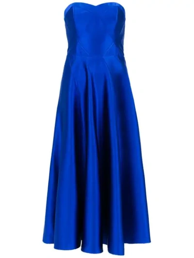 Shop Tufi Duek Sleeveless Midi Party Dress - Blue