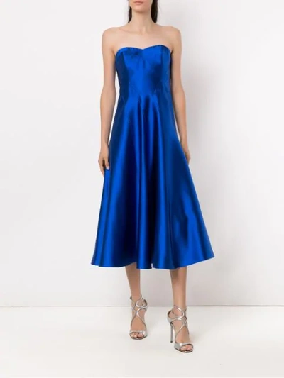 Shop Tufi Duek Sleeveless Midi Party Dress - Blue