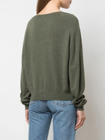 Shop A Shirt Thing V Neck Jumper In Green