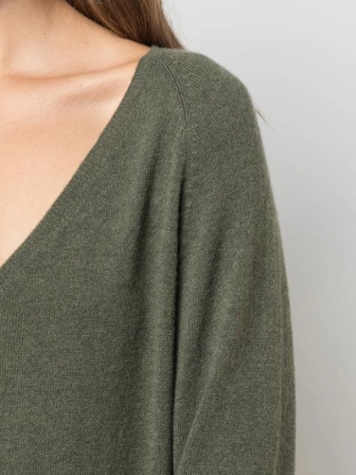 Shop A Shirt Thing V Neck Jumper In Green