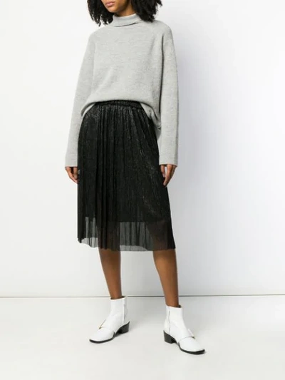 Shop Isabel Marant Étoile Layered Midi Skirt In Black