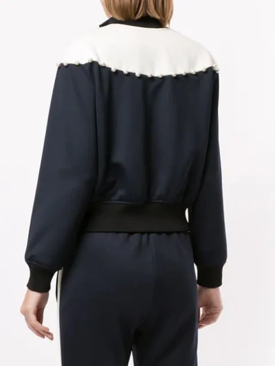 Shop 3.1 Phillip Lim / フィリップ リム Pearl-embellished Panelled Bomber Jacket In Midnight-ivory