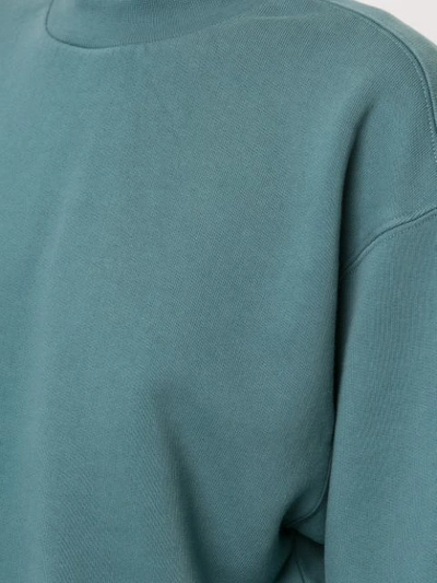 Shop Alexander Wang T Long-sleeve Fitted Sweatshirt In Blue
