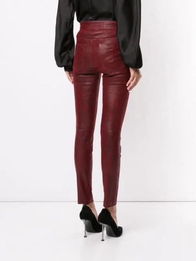 Shop Ben Taverniti Unravel Project Multi-pocket High-waisted Trousers In Red