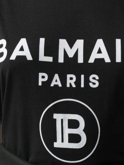 Shop Balmain Logo Print T In Black