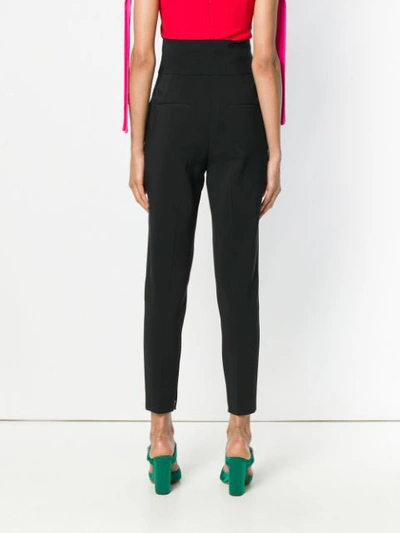 Shop Dolce & Gabbana High-waisted Trousers - Black