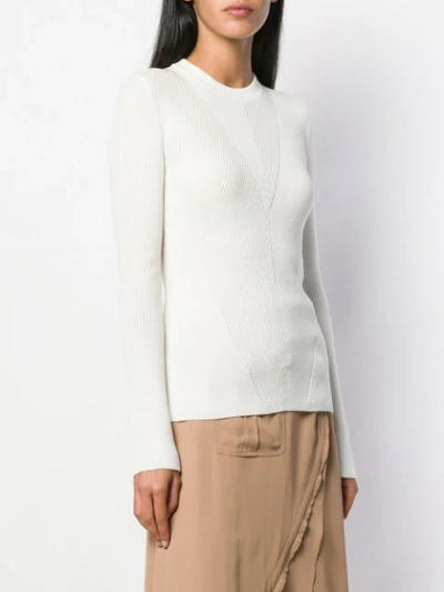 Shop Roberto Collina Ribbed Knit Sweater In Neutrals
