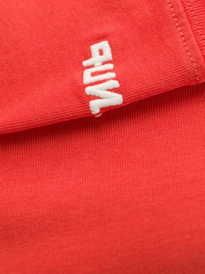 Shop Heron Preston Stand Up Collar Embroidered Logo Jumper In Red
