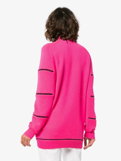 Shop Christopher Kane Cashmere Zip Cardigan In Pink