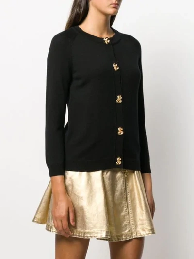 Moschino Classic Knitted Cardigan In Black
