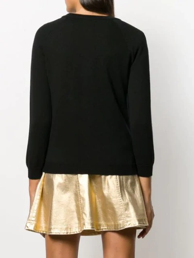 Moschino Classic Knitted Cardigan In Black