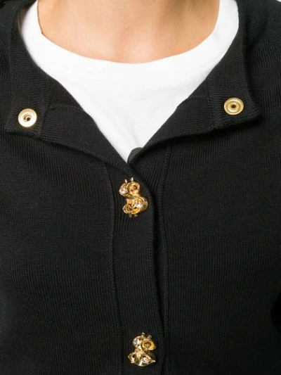 Moschino Classic Knitted Cardigan In Black