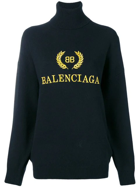 balenciaga logo turtleneck