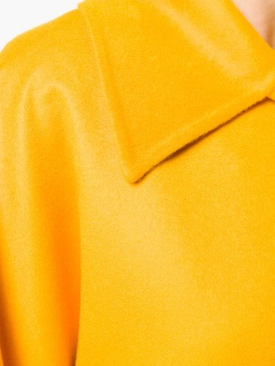 Shop Loewe Oversized Ribbon Coat In Yellow