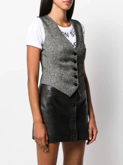 Shop Dolce & Gabbana Woven Waistcoat In Black