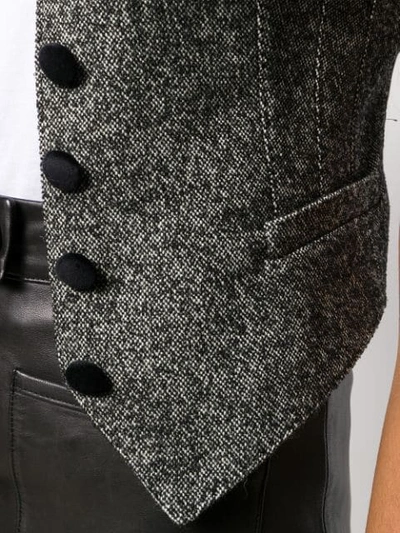 Shop Dolce & Gabbana Woven Waistcoat In Black