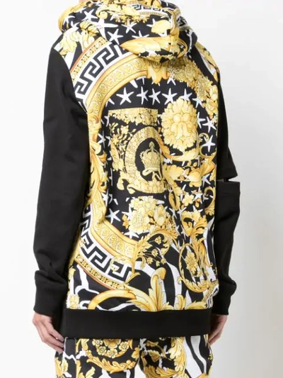 VERSACE MEDUSA SAFETY PIN HOODIE - 黑色