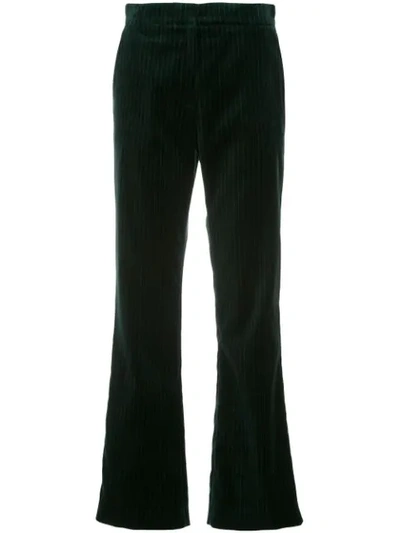 Shop Alexa Chung Tailored Velvet Trousers In Green