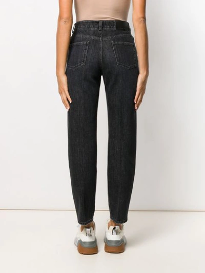 Shop Stella Mccartney High Waist Straight Jeans In Black