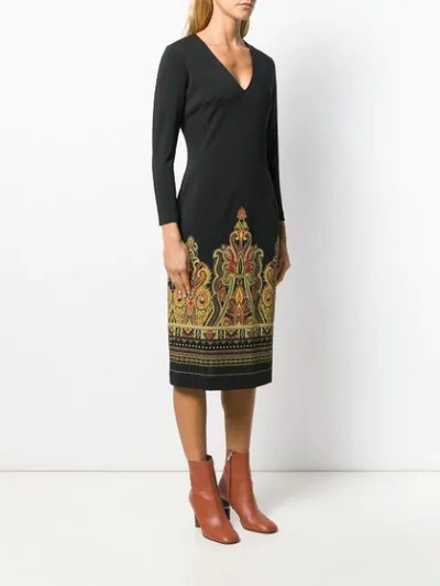 Shop Etro Hindu Print Dress In 1