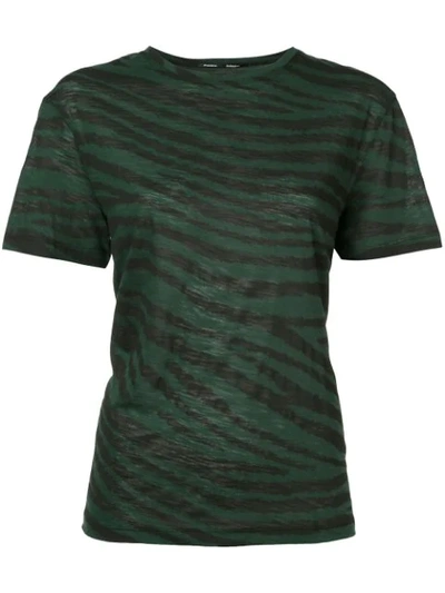 Shop Proenza Schouler Tiger Print Short Sleeve T In Green