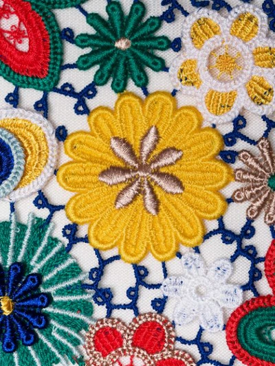 Shop Dolce & Gabbana Floral Crochet Cardigan - White