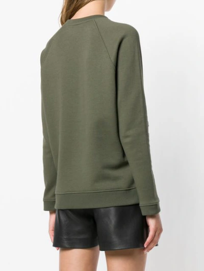 Shop Valentino Sequin Embellished Sweatshirt - Green