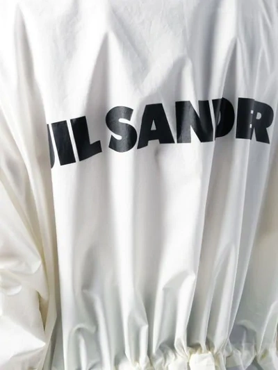Shop Jil Sander Hooded Raincoat In White