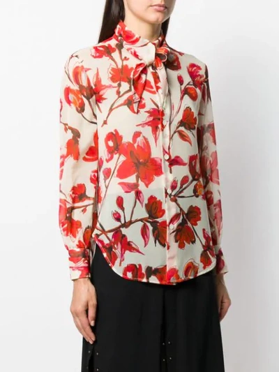 Shop Vivienne Westwood Flower Print Shirt In Neutrals