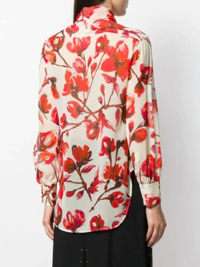 Shop Vivienne Westwood Flower Print Shirt In Neutrals