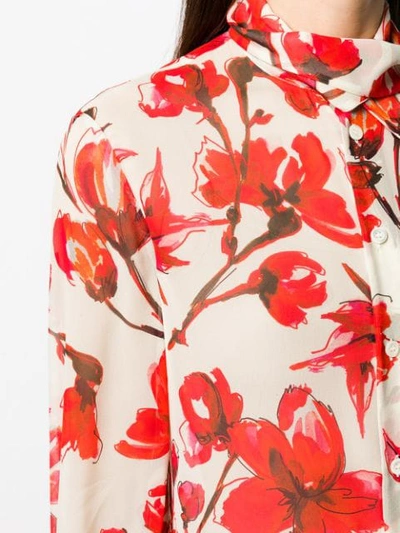 Shop Vivienne Westwood Flower Print Shirt In Neutrals