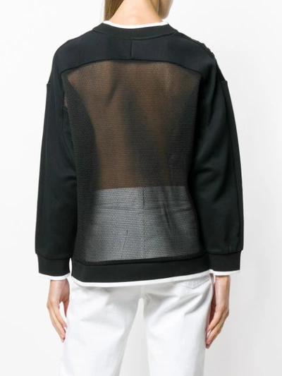 Puma Sheer Panel Sweatshirt - Black In Black