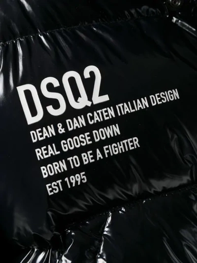 Shop Dsquared2 Fighter Padded Jacket In Black
