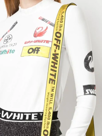 OFF-WHITE WHITE SWANS印花长袖T恤 - 白色