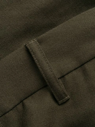 Shop Yohji Yamamoto Draped Cropped Trousers In Green