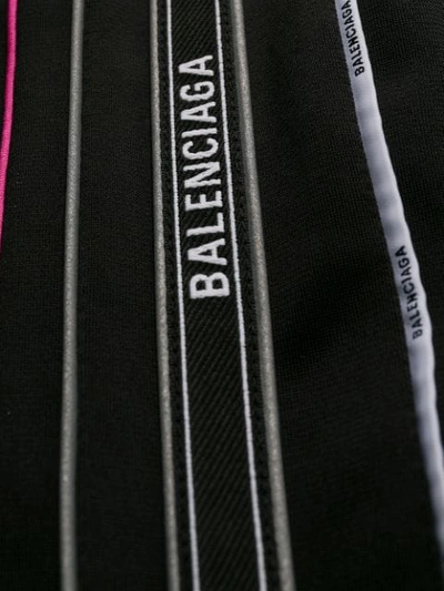 Shop Balenciaga Side Stripe Track Pants In Black