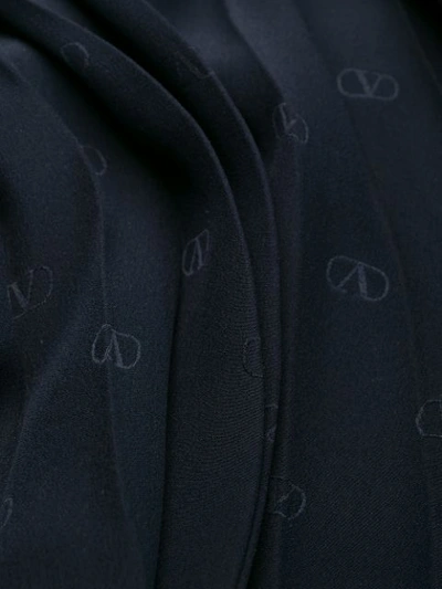 Shop Valentino Mini Jacquard Vlogo Pleated Skirt In 598 Blu