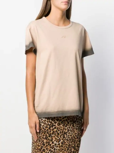 Shop N°21 Dyed Sleeve T-shirt In Brown
