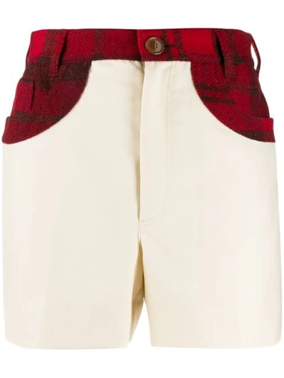 Shop Vivienne Westwood Anglomania Tartan Pocket Shorts In Neutrals
