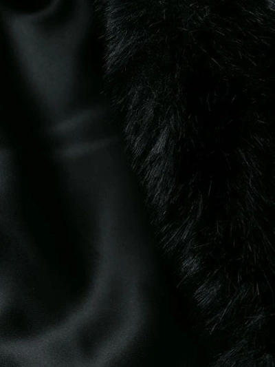 Shop La Seine & Moi Faux Fur Jacket In Black
