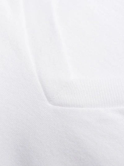 Shop Etro Graphic V-neck T-shirt In White