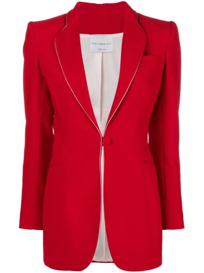 Shop Hebe Studio Classic Fitted Blazer - Red