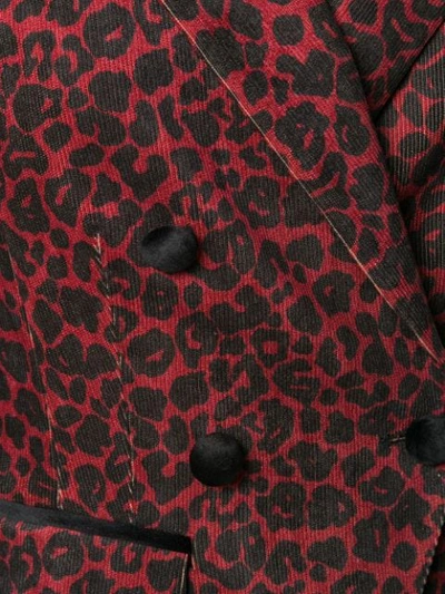 Shop Liu •jo Leopard Print Blazer In Red