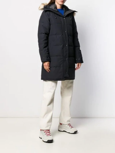 Shop Canada Goose Shelburne Hooded Parka Coat In 67 Navy Marine